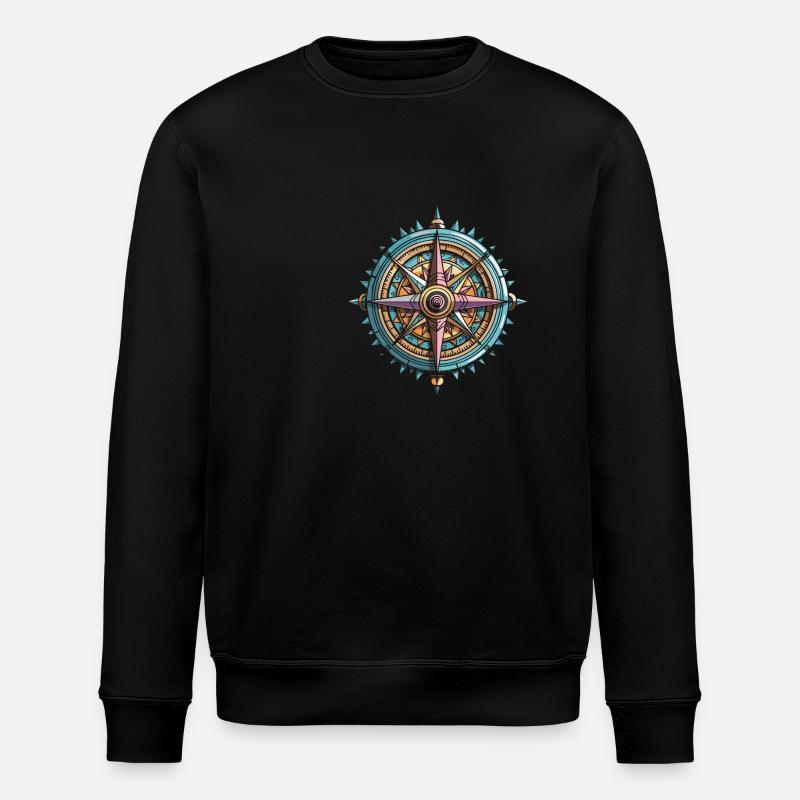 Compass icon - Stanley/Stella ROLLER Unisex Organic Sweatshirt - black