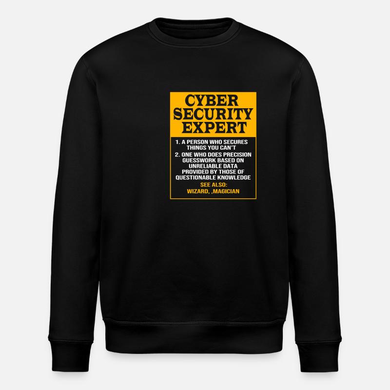 Cybersecurity Cyber Programmer Hacker - Stanley/Stella ROLLER Unisex Organic Sweatshirt - black