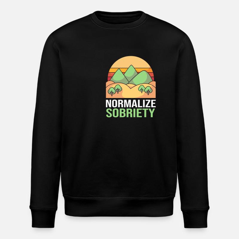 Drogenfrei Sucht Süchtig - Stanley/Stella Unisex Bio-Sweatshirt ROLLER - Schwarz