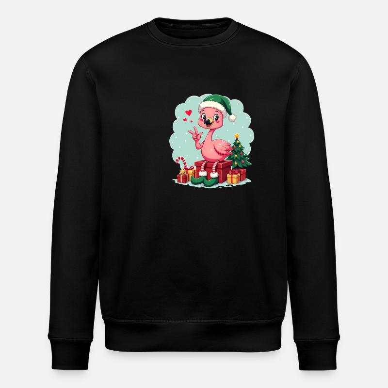 Flamingo Elfe - Stanley/Stella Unisex Bio-Sweatshirt ROLLER - Schwarz
