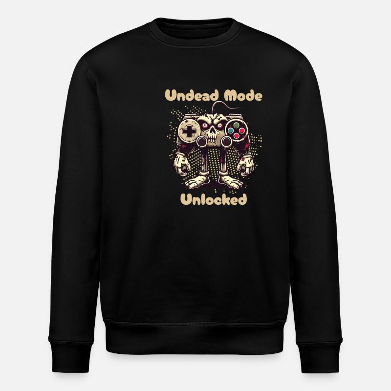 Zombie Gaming Controller Mode Unleashed - Stanley/Stella ROLLER Unisex Organic Sweatshirt - black