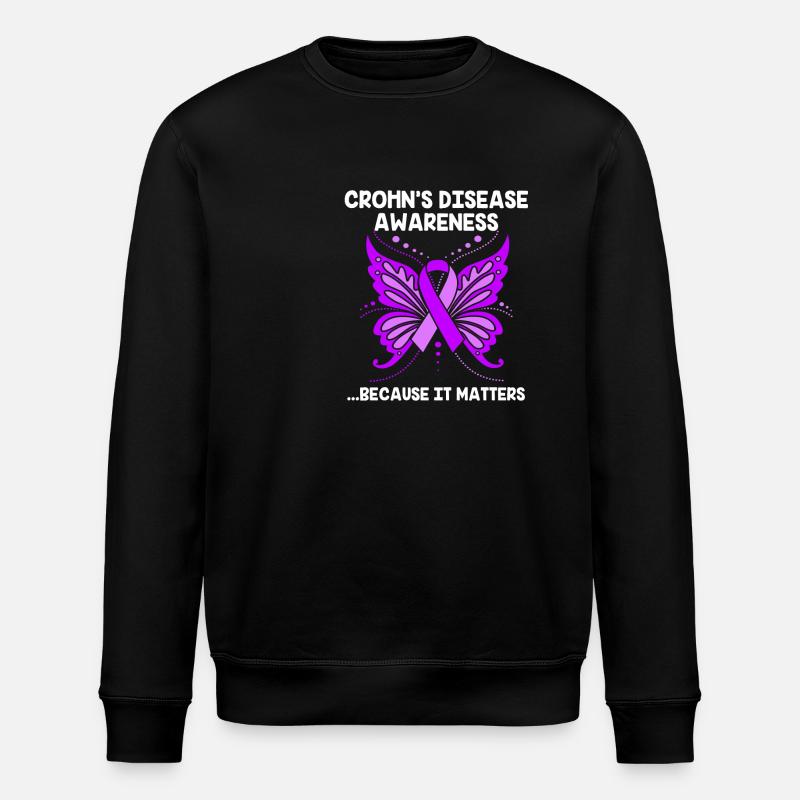 Maladie de Crohn - Sweat bio ROLLER Stanley/Stella Unisexe - noir