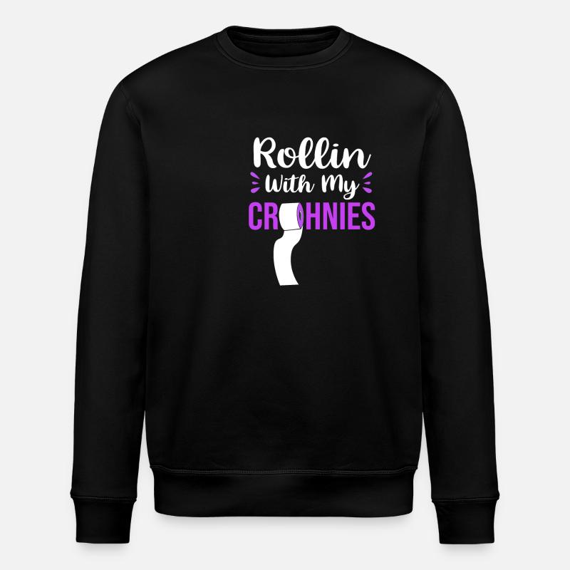 Morbus Crohn - Stanley/Stella Unisex Bio-Sweatshirt ROLLER - Schwarz