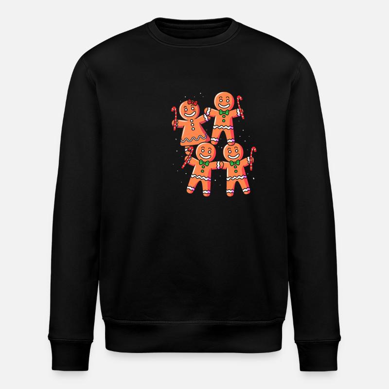 Lebkuchenmann Lebkuchenherz Lebkuchen Naschen - Stanley/Stella Unisex Bio-Sweatshirt ROLLER - Schwarz