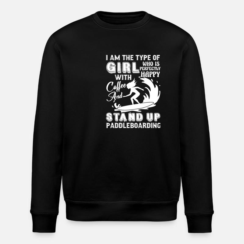 Paddleboarding Paddleboarding Girl - Stanley/Stella ROLLER Unisex Organic Sweatshirt - black
