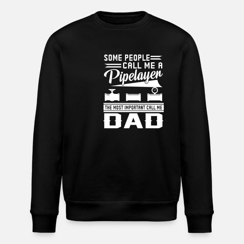 Pipelayer Pipelayer Dad - Stanley/Stella ROLLER Unisex Organic Sweatshirt - black