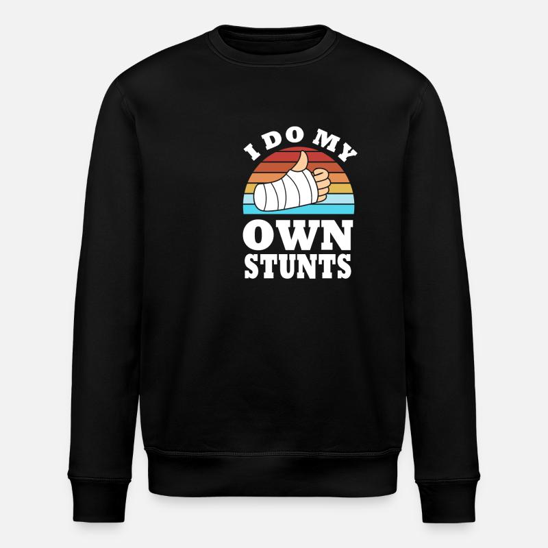 Broken Arm Bone Fracture - Stanley/Stella ROLLER Unisex Organic Sweatshirt - black