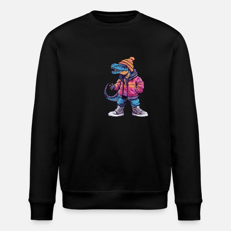 Dinosaure T-Rex Mode Hiver - Sweat bio ROLLER Stanley/Stella Unisexe - noir