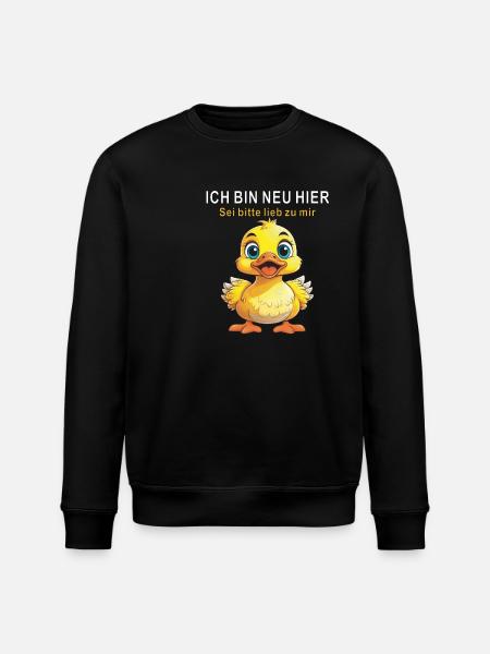 I'M NEW HERE, BE NICE - Stanley/Stella ROLLER Unisex Organic Sweatshirt - black