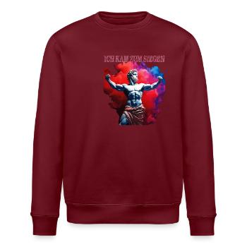 JE SUIS VENU À LA VICTOIRE - Sweat bio ROLLER Stanley/Stella Unisexe - bordeaux - Devant - Nik (191cm)