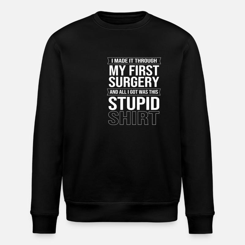 Knee Surgery - Stanley/Stella ROLLER Unisex Organic Sweatshirt - black