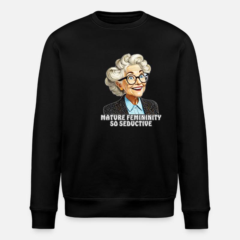 MATURE FEMININITY, SO SEDUCTIVE - Stanley/Stella ROLLER Unisex Organic Sweatshirt - black