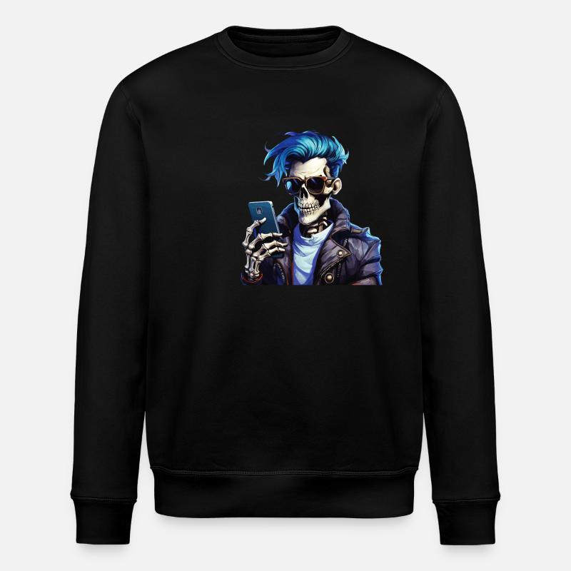 HOMME SQUELETTE - Sweat bio ROLLER Stanley/Stella Unisexe - noir