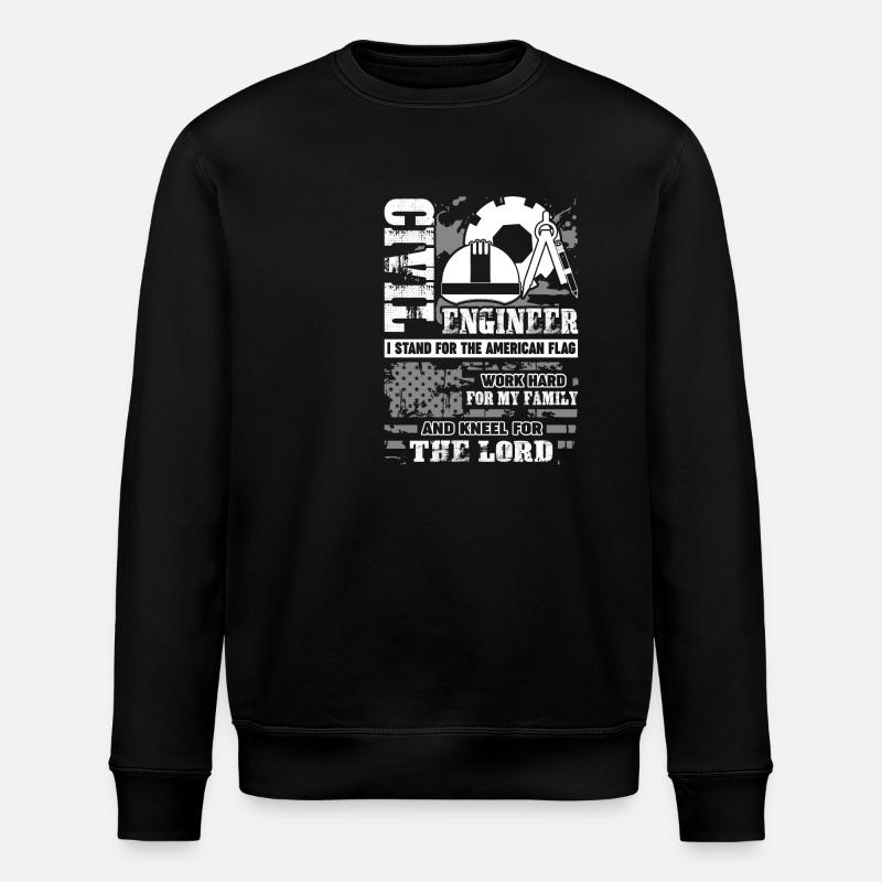 Civil Engineer Proud Civil Engineer - Stanley/Stella ROLLER Unisex Organic Sweatshirt - black