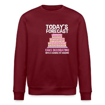 Torte Törtchen Dekoration Kuchen - Stanley/Stella Unisex Bio-Sweatshirt ROLLER - Burgunderrot - Vorne - Nik (191cm)