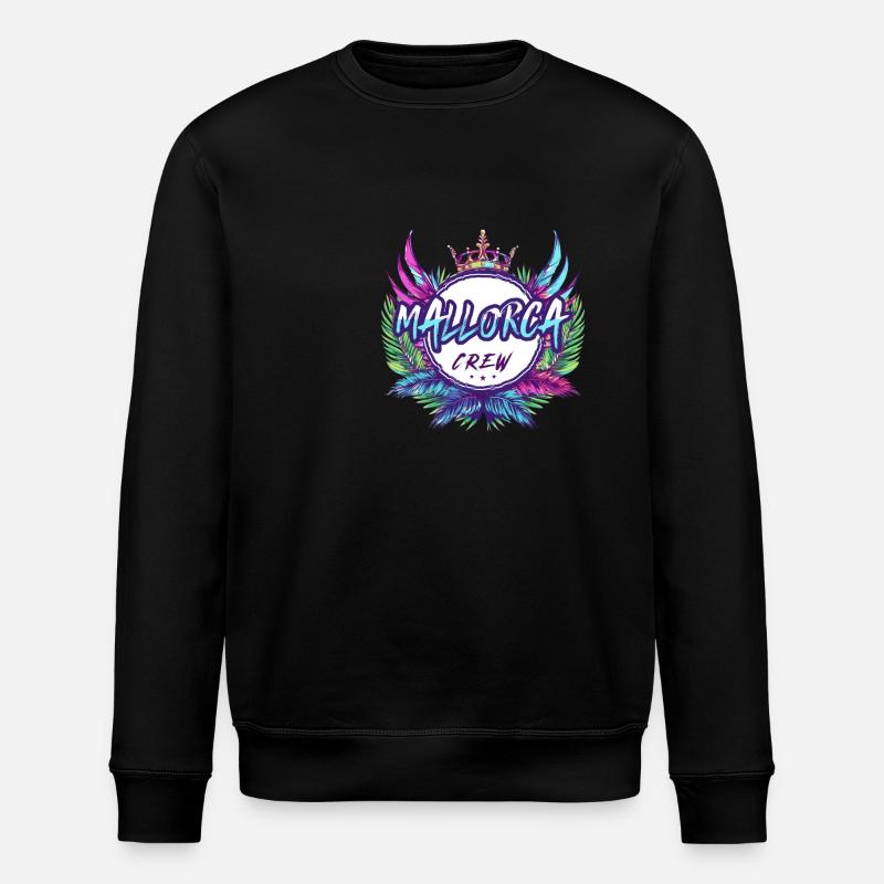 Mallorca Crew Coloré - Sweat bio ROLLER Stanley/Stella Unisexe - noir