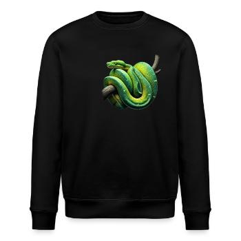 Arbre vert Python Serpents Amoureux Terrarium - Sweat bio ROLLER Stanley/Stella Unisexe - noir - Devant - Nik (191cm)