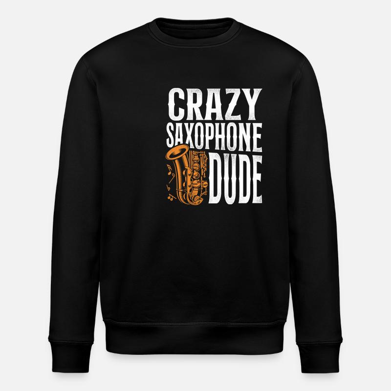Saxophone Crazy Saxophone Dude - Sweat bio ROLLER Stanley/Stella Unisexe - noir