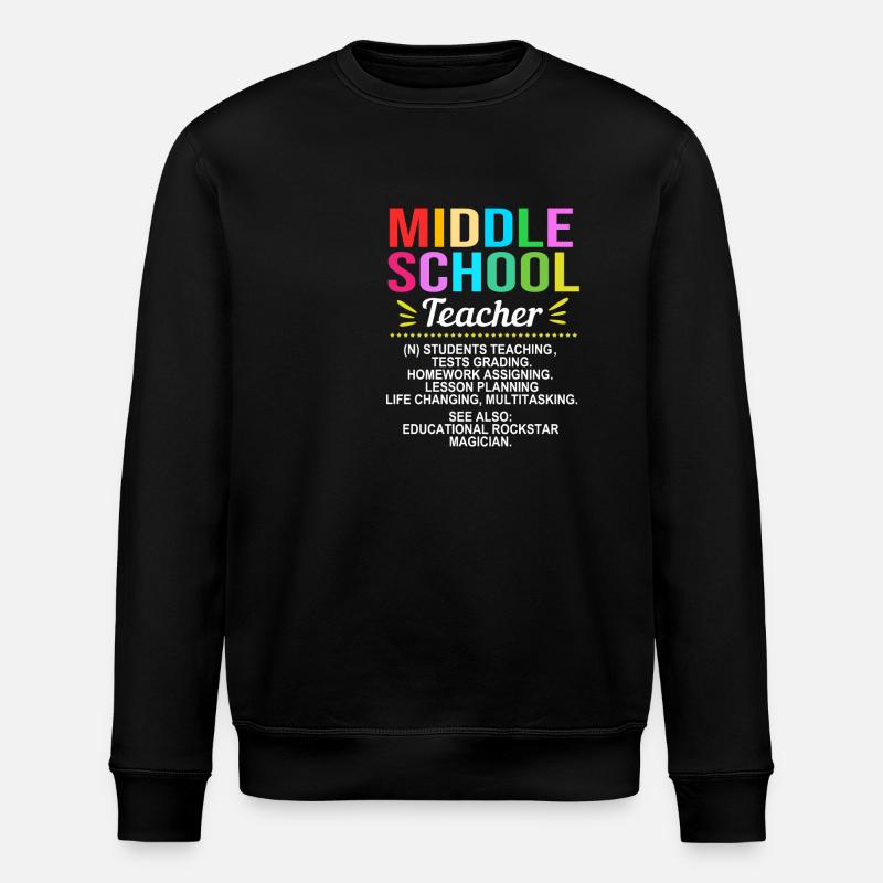 Enseignants de collège - Sweat bio ROLLER Stanley/Stella Unisexe - noir