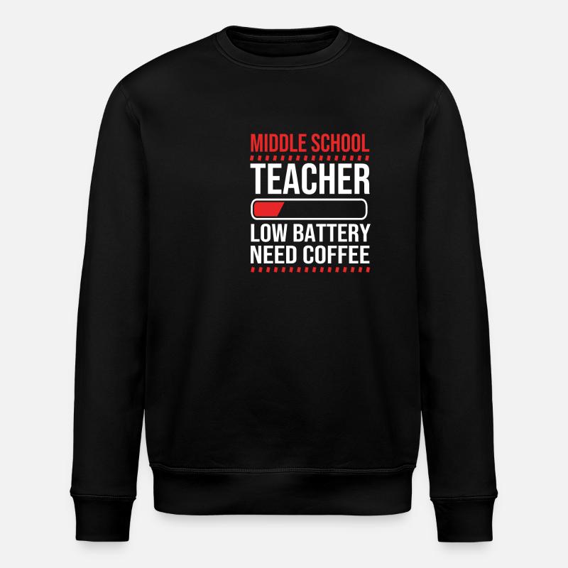 Middle School Teachers - Stanley/Stella ROLLER Unisex Organic Sweatshirt - black