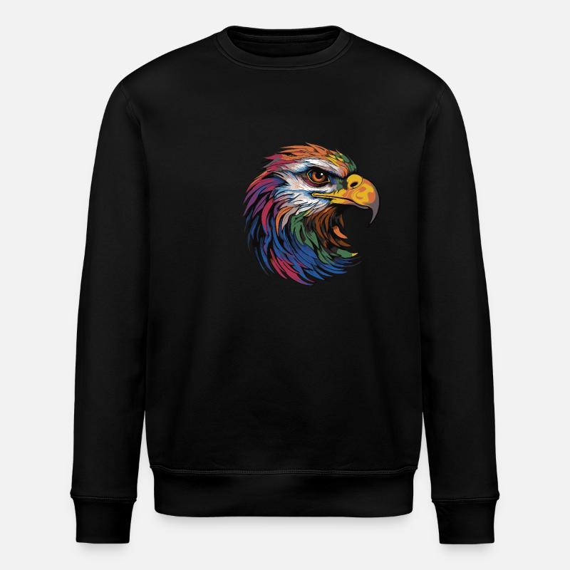 Eagle Portrait - Stanley/Stella ROLLER Unisex Organic Sweatshirt - black