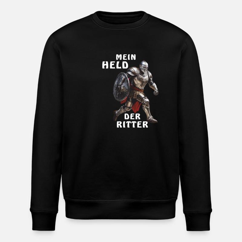 MEIN HELD DER RITTER - Stanley/Stella Unisex Bio-Sweatshirt ROLLER - Schwarz