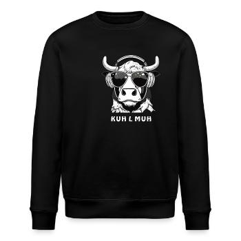 KUH L MUH - Stanley/Stella Unisex Bio-Sweatshirt ROLLER - Schwarz - Vorne - Nik (191cm)