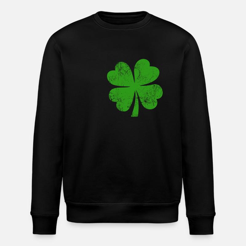 Trèfle - Saint-Patrick - Irlande - Sweat bio ROLLER Stanley/Stella Unisexe - noir