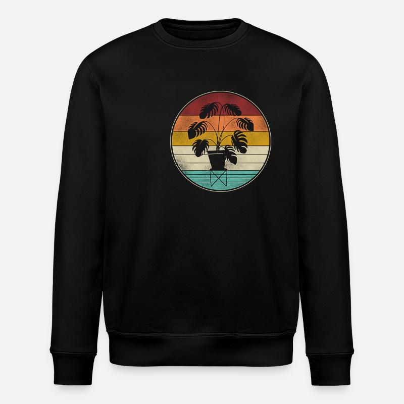 Amoureux des plantes jardinage rétro - Sweat bio ROLLER Stanley/Stella Unisexe - noir