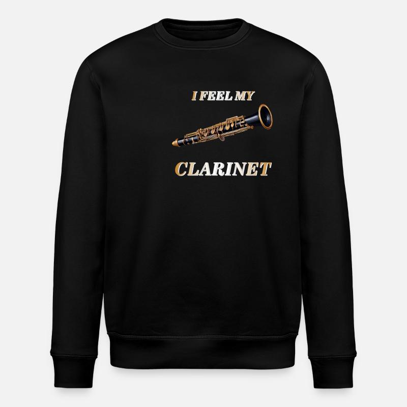 I FEEL MY CLARINET - Stanley/Stella Unisex Bio-Sweatshirt ROLLER - Schwarz