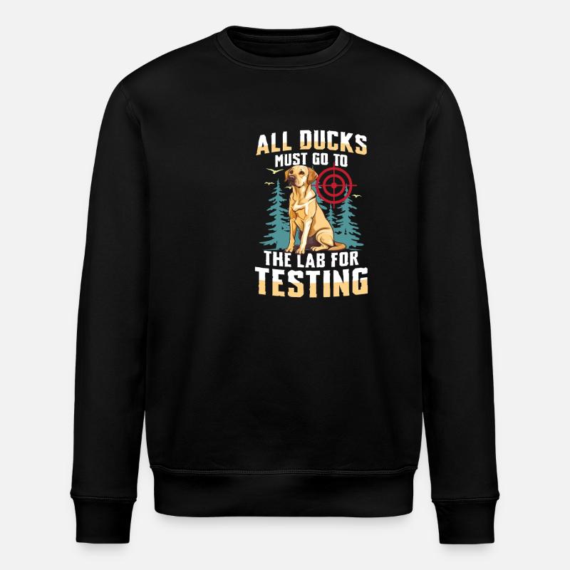 Hunting with Labrador - Stanley/Stella ROLLER Unisex Organic Sweatshirt - black
