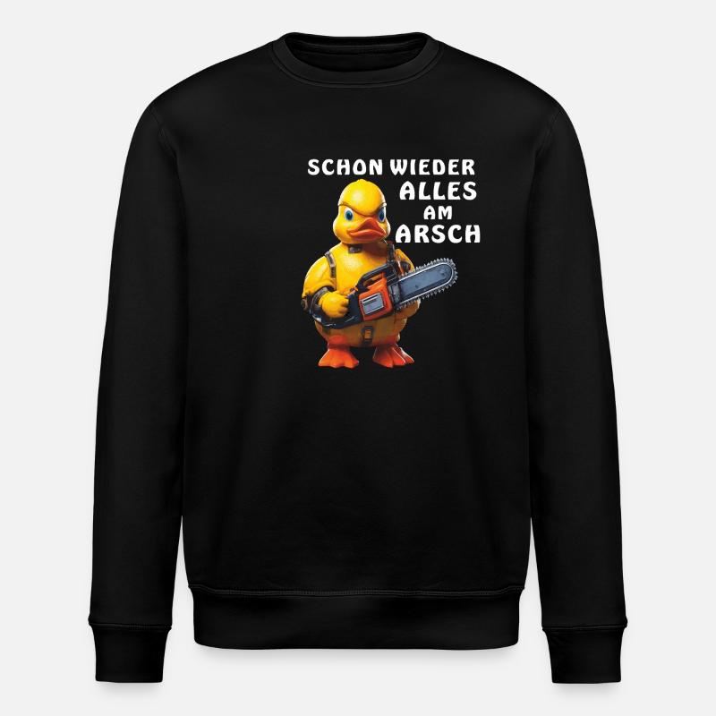 EVERYTHING ON THE ASS AGAIN - Stanley/Stella ROLLER Unisex Organic Sweatshirt - black