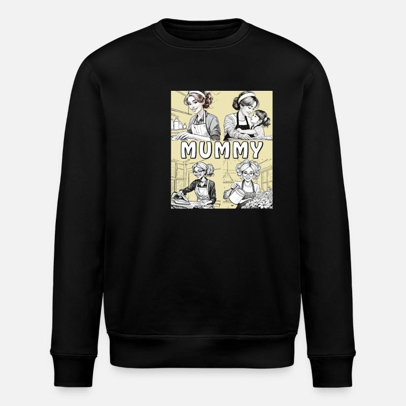 FRAU HAUSARBEIT MUMMY - Stanley/Stella Unisex Bio-Sweatshirt ROLLER - Schwarz