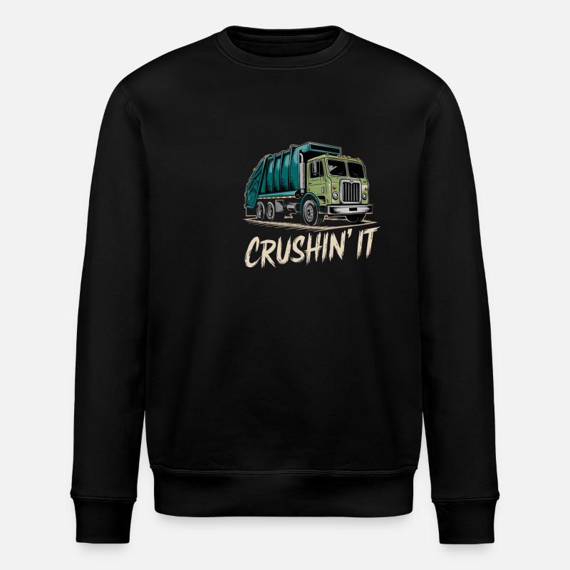 Camion d’éboueur Crushin' It Style - Sweat bio ROLLER Stanley/Stella Unisexe - noir