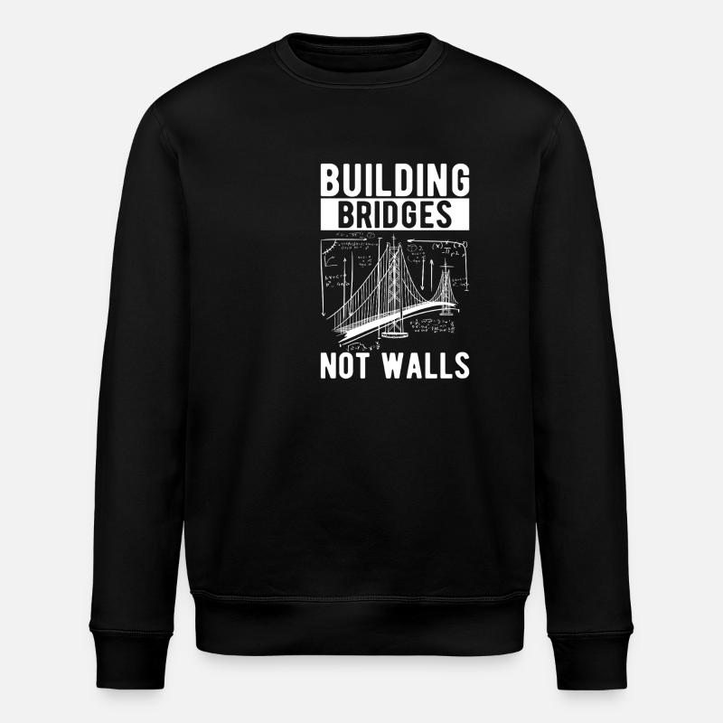 Bridge Engineer Bridge Construction - Stanley/Stella ROLLER Unisex Organic Sweatshirt - black