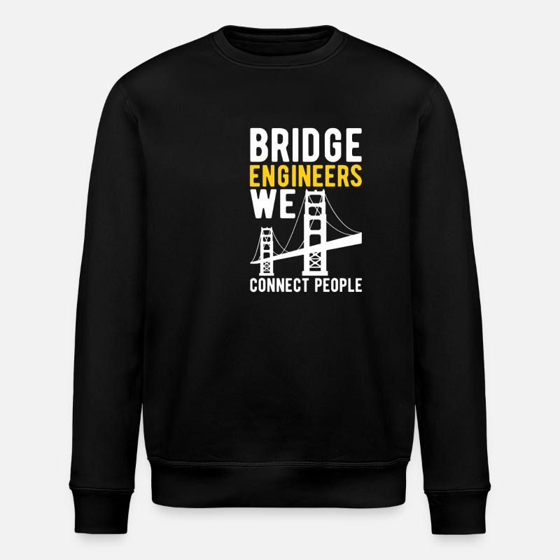 Bridge Engineer Bridge Construction - Stanley/Stella ROLLER Unisex Organic Sweatshirt - black