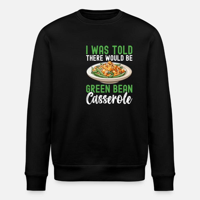 Casserole de haricots verts - Sweat bio ROLLER Stanley/Stella Unisexe - noir