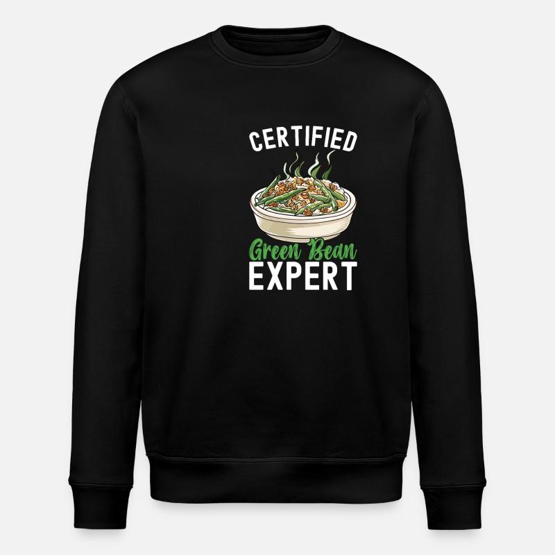 Green Bean Casserole - Stanley/Stella ROLLER Unisex Organic Sweatshirt - black