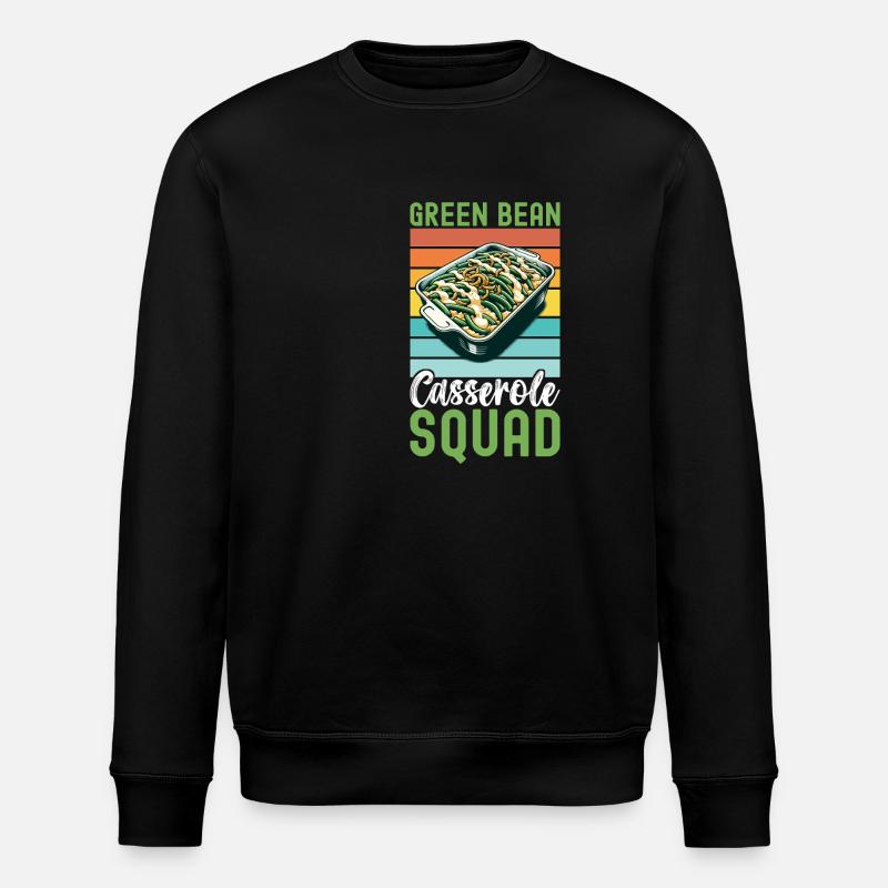 Green Bean Casserole - Stanley/Stella ROLLER Unisex Organic Sweatshirt - black