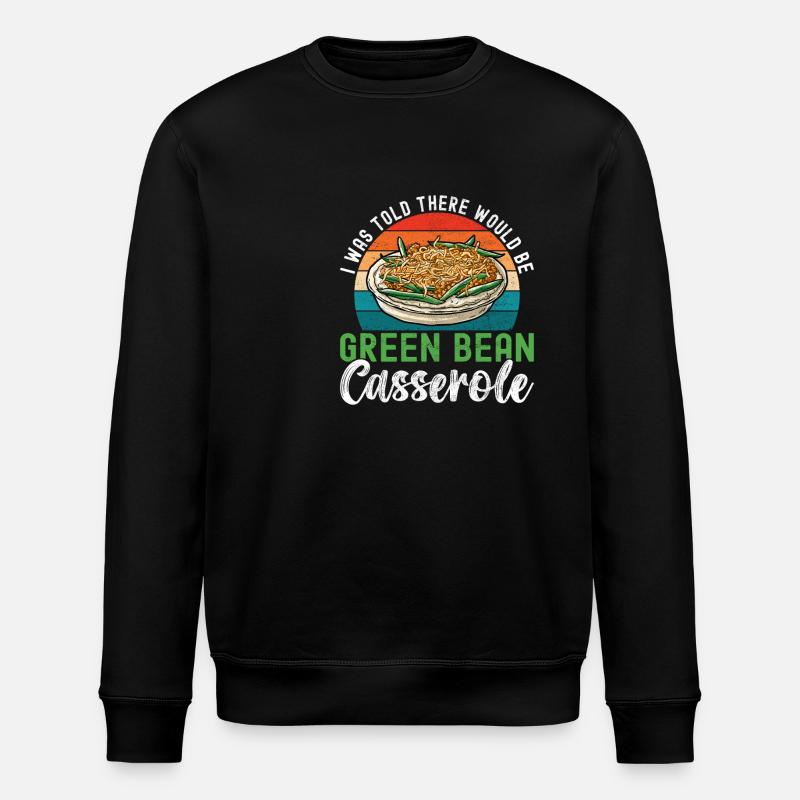 Casserole de haricots verts - Sweat bio ROLLER Stanley/Stella Unisexe - noir