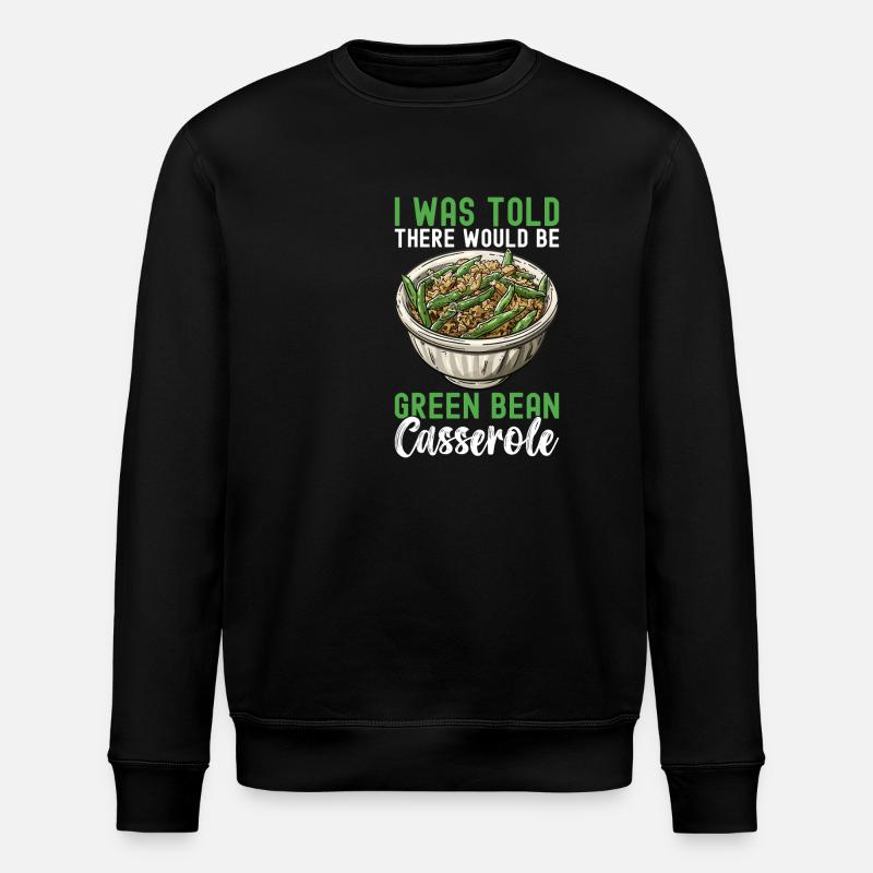 Green Bean Casserole - Stanley/Stella ROLLER Unisex Organic Sweatshirt - black