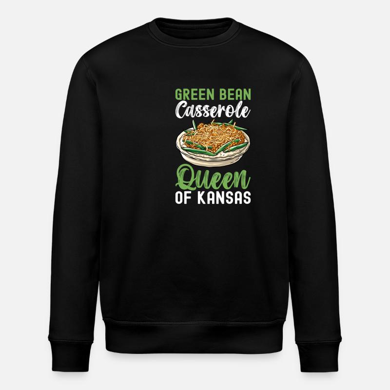 Green Bean Casserole - Stanley/Stella ROLLER Unisex Organic Sweatshirt - black