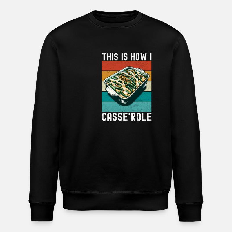 Casserole de haricots verts - Sweat bio ROLLER Stanley/Stella Unisexe - noir