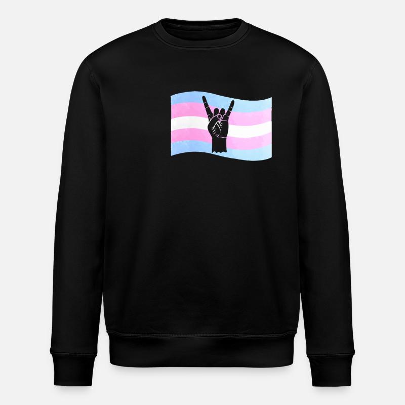Transgender Trans LGBT Pride - Stanley/Stella ROLLER Unisex Organic Sweatshirt - black