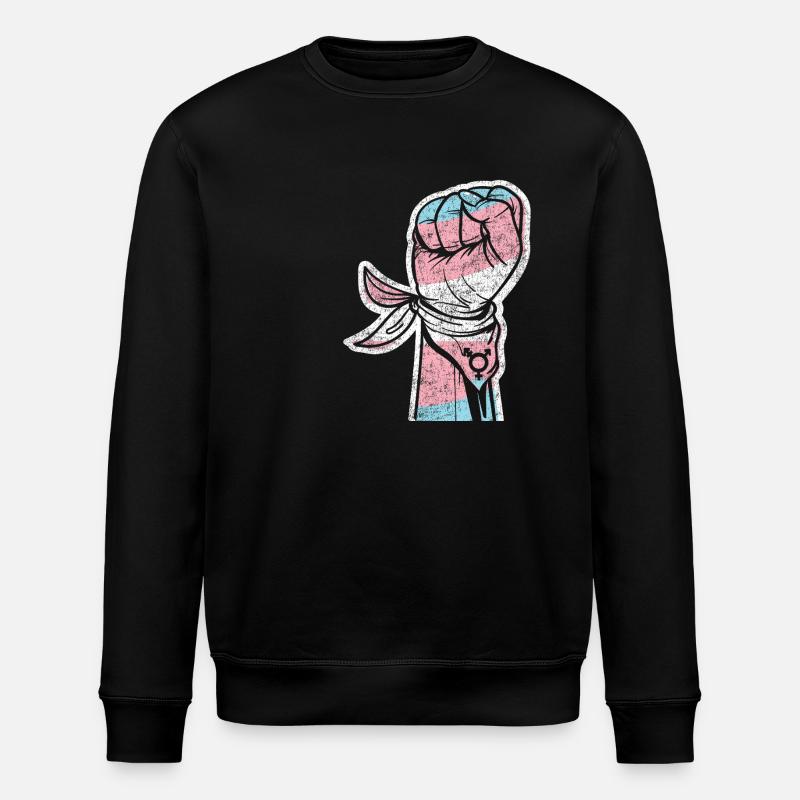 Transgender Trans LGBT Pride - Stanley/Stella ROLLER Unisex Organic Sweatshirt - black