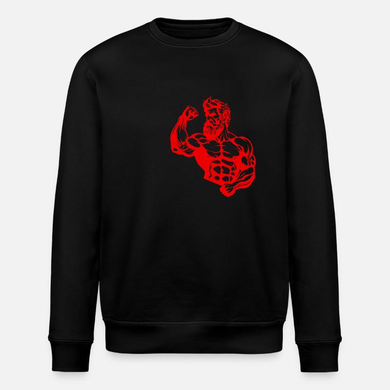 Griechischer Kämpfer Antike Statue - Stanley/Stella Unisex Bio-Sweatshirt ROLLER - Schwarz