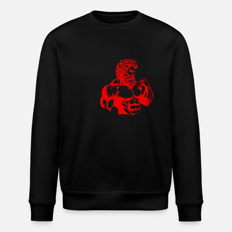 Griechischer Kämpfer Spartaner - Stanley/Stella Unisex Bio-Sweatshirt ROLLER - Schwarz