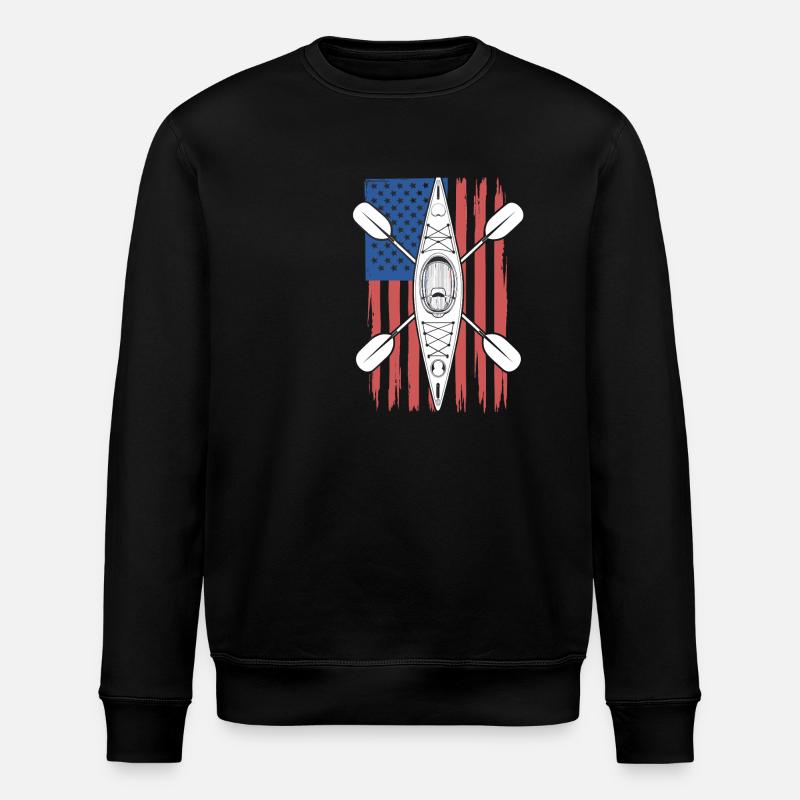 Kayak aventureux avec - Sweat bio ROLLER Stanley/Stella Unisexe - noir