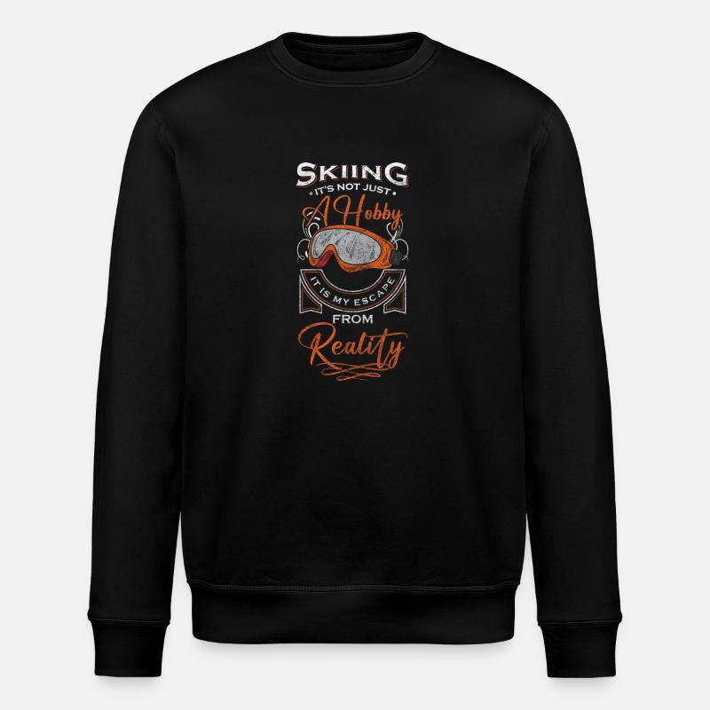 Skifahrer Skier Abfahrt Skiurlaub - Stanley/Stella Unisex Bio-Sweatshirt ROLLER - Schwarz