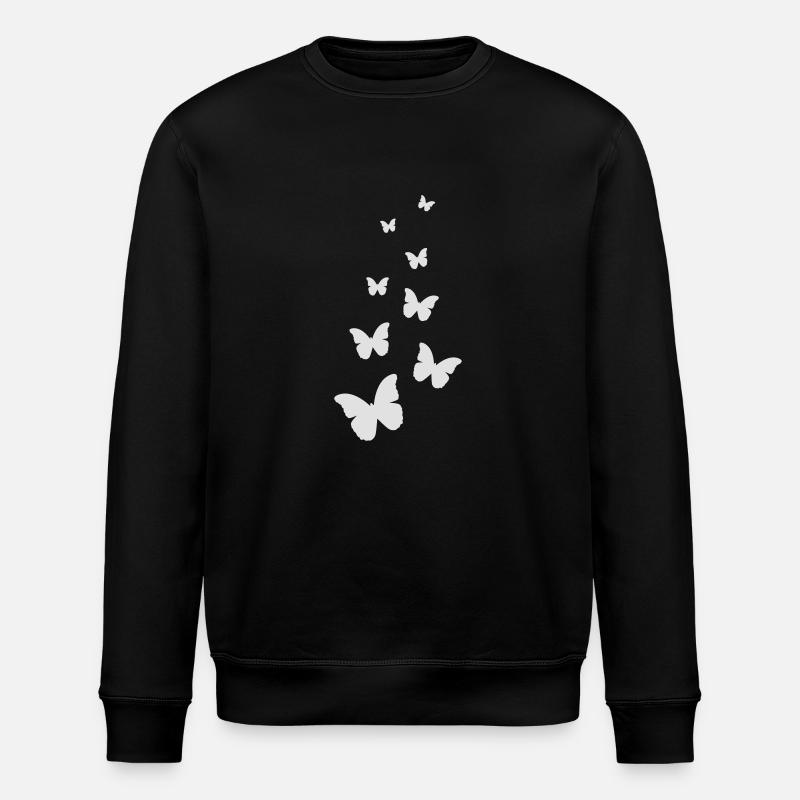 Fliegende Schmetterlinge - Stanley/Stella Unisex Bio-Sweatshirt ROLLER - Schwarz